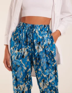 Foil Detail Capri Trousers 6 Foil Detail Capri Trousers -Deals Sleek Dresses Store BV2804 BLUE 5827