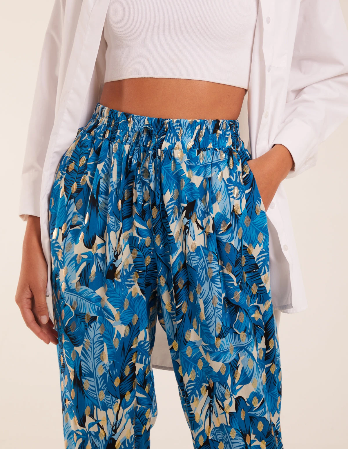 Foil Detail Capri Trousers 3 Foil Detail Capri Trousers - Image 3