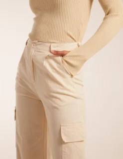 Trousers With Side Pocket -Deals Sleek Dresses Store BV2825 BEIGE 5014