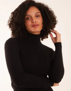 Ribbed Roll Neck Midi Dress -Deals Sleek Dresses Store BV2831003 112210