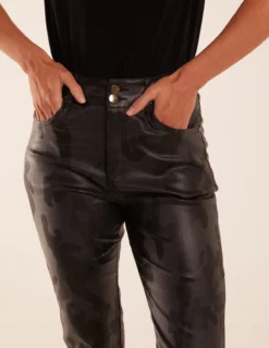 Camouflage PU Leather Skinny Jean -Deals Sleek Dresses Store BV2942003 114021