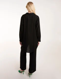 Striped Cosy Shirt Set -Deals Sleek Dresses Store BV3088 BLACK 0381