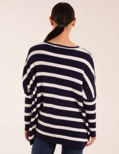 Striped V Neck Jumper -Deals Sleek Dresses Store BV3120143 127817