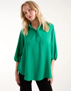 Batwing Shirt With 3/4 Sleeve