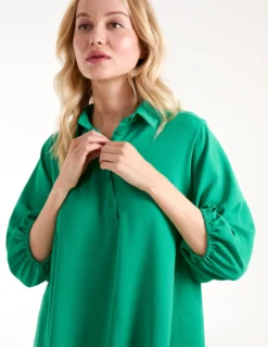 Batwing Shirt With 3/4 Sleeve -Deals Sleek Dresses Store BV345422 GREEN15 1