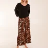 Abstract Cheetah Pleated Trousers