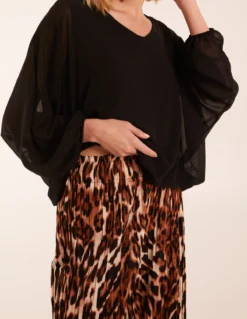 Abstract Cheetah Pleated Trousers 6 Abstract Cheetah Pleated Trousers -Deals Sleek Dresses Store BV3503 BROWN 0115