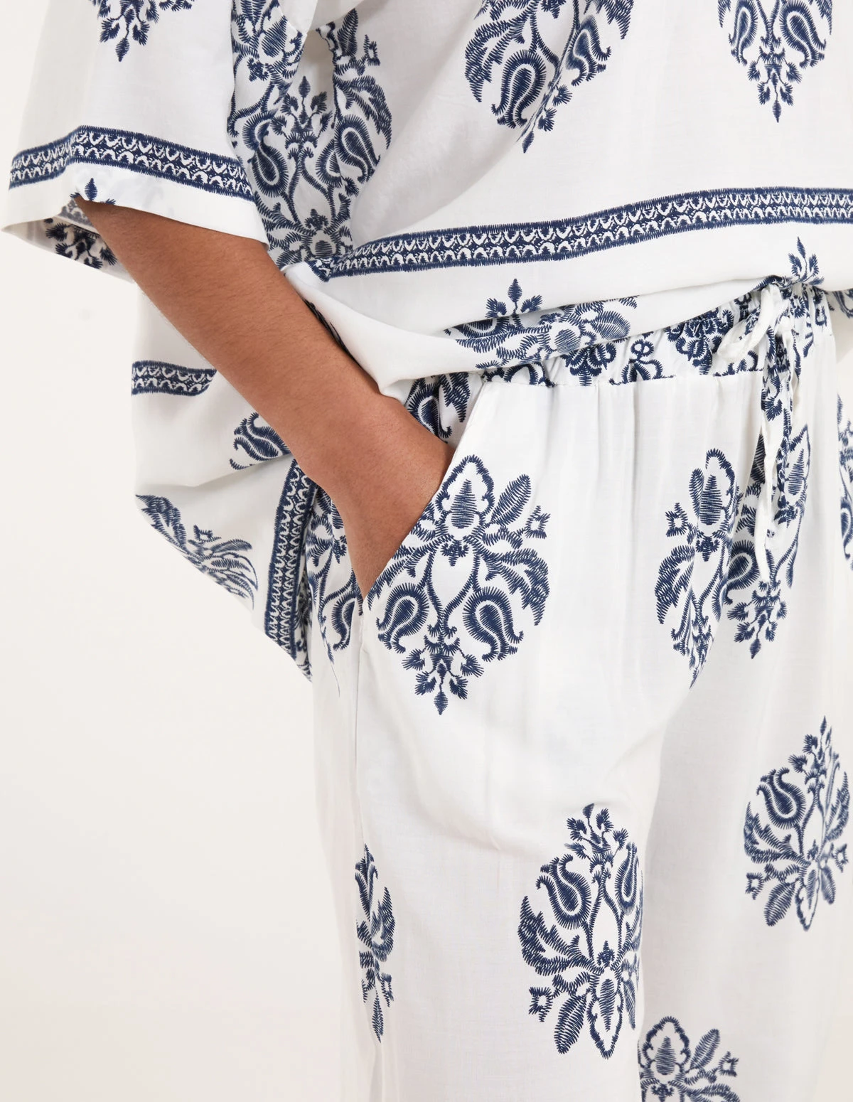 Border Print Wide Leg Trouser 3 Border Print Wide Leg Trouser - Image 3