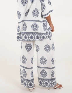 Border Print Wide Leg Trouser 7 Border Print Wide Leg Trouser -Deals Sleek Dresses Store BV3999IT008 134508