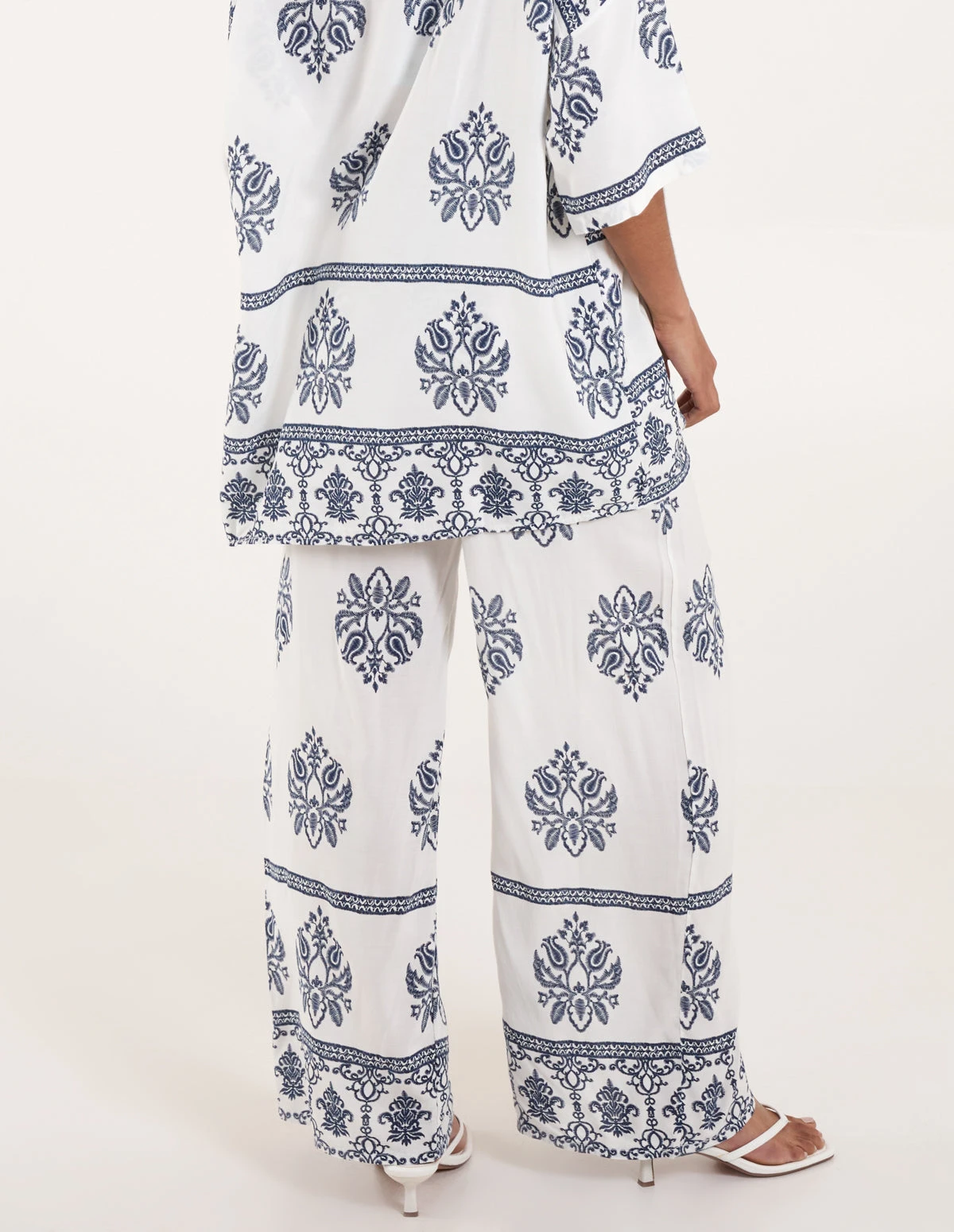 Border Print Wide Leg Trouser 4 Border Print Wide Leg Trouser - Image 4