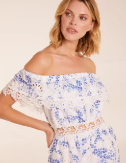 Bardot Neck Lace Maxi Dress 6 Bardot Neck Lace Maxi Dress -Deals Sleek Dresses Store BV5098002 127762