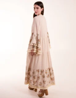 Ruffle Dress With Long Sleeves 7 Ruffle Dress With Long Sleeves -Deals Sleek Dresses Store BV5100 STONE 3427 2