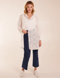 Crochet Detailed Long Sleeve Shirt -Deals Sleek Dresses Store BV5111014 130209