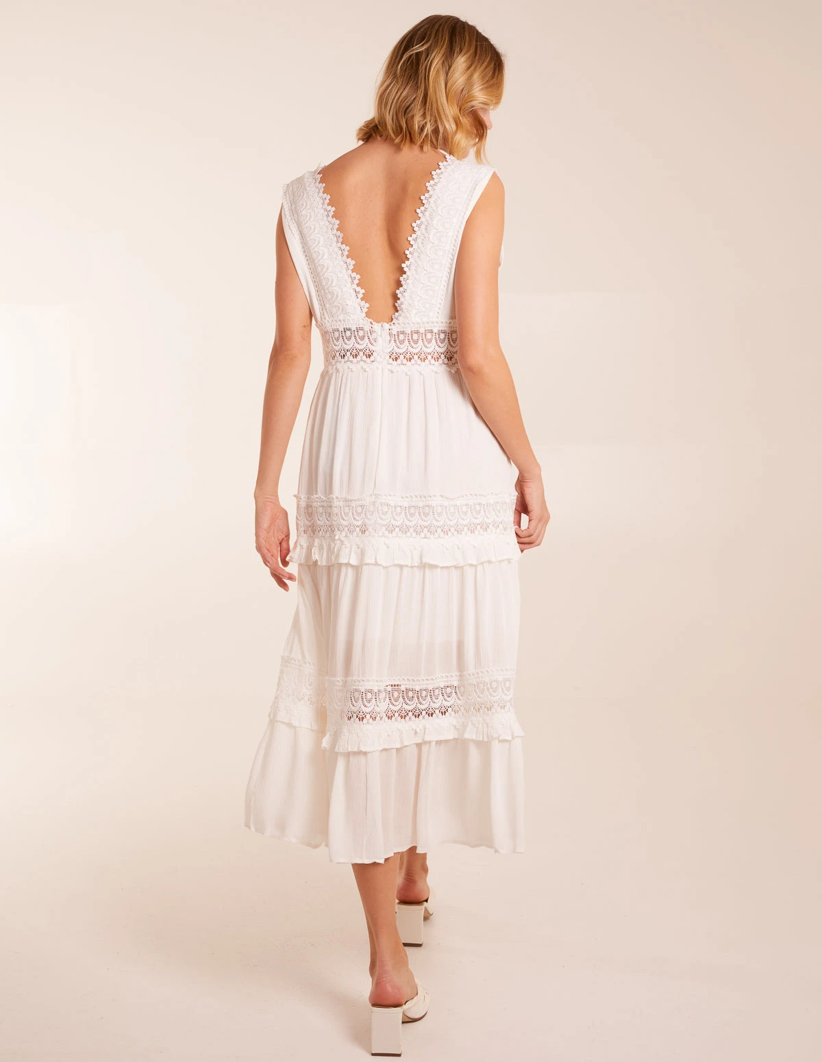Angel Sleeve Tiered Maxi Dress 4 Angel Sleeve Tiered Maxi Dress - Image 4