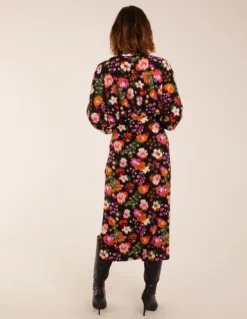 Wrap Batwing Midi Dress With Side Split -Deals Sleek Dresses Store NL234803 BLACK7376