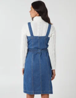 Button Front Pocket Denim Midi Dress -Deals Sleek Dresses Store NL9821B1018 58089