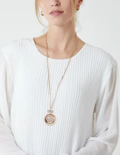 Long Sleeve Pleated Top -Deals Sleek Dresses Store NV1410 IVORY 3704