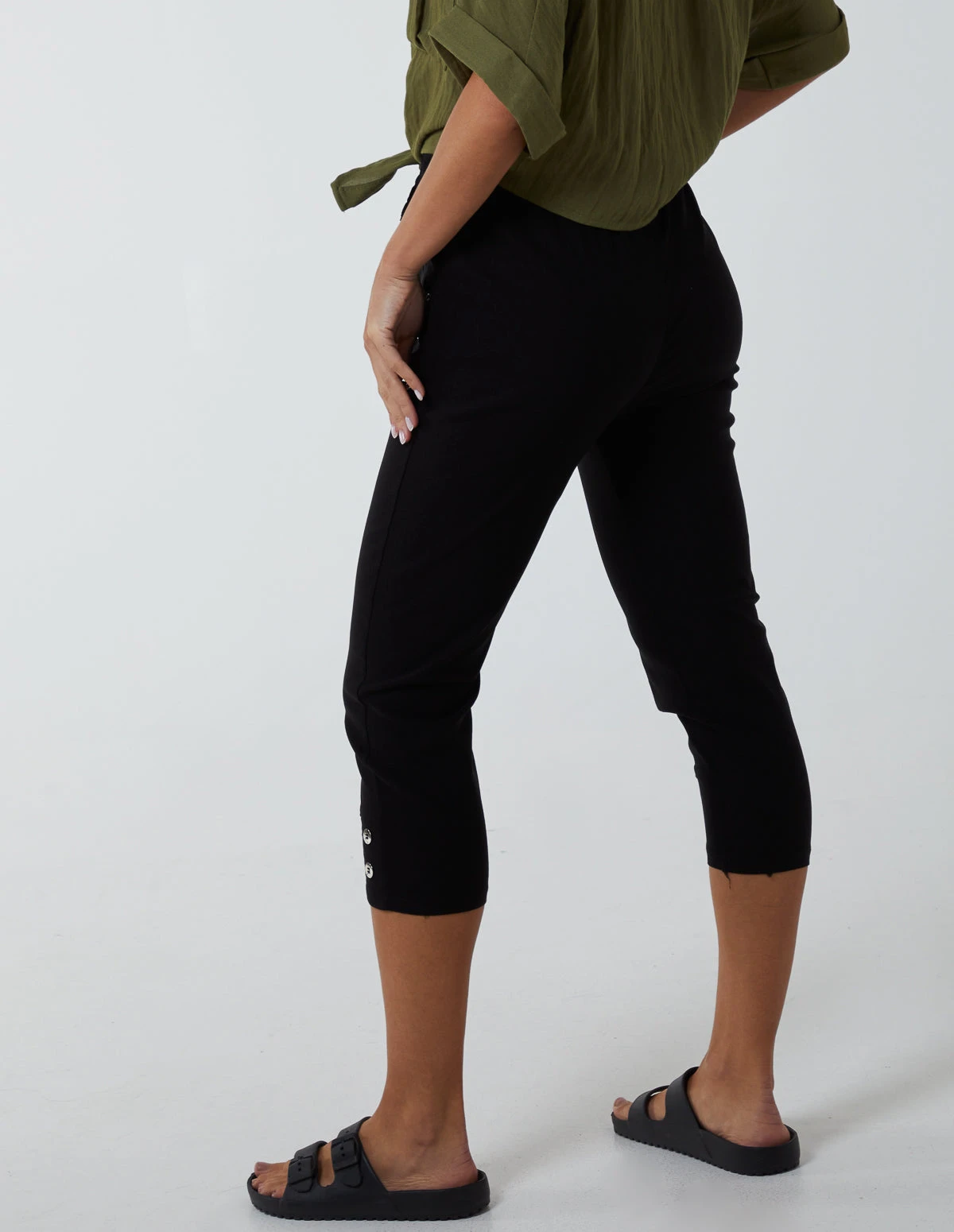 Zip Detail Crop Trouser 4 Zip Detail Crop Trouser - Image 4