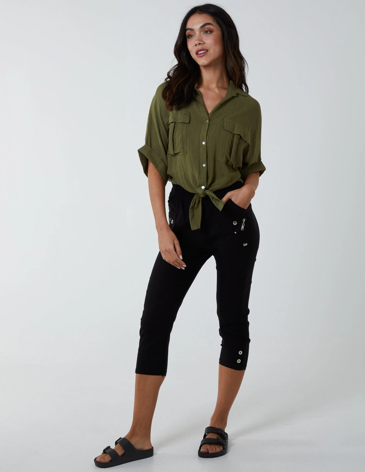 Zip Detail Crop Trouser 1 Zip Detail Crop Trouser