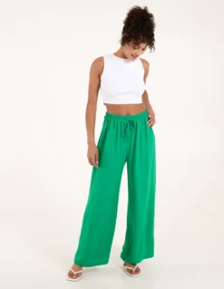 Deals Sleek Dresses Store 47 Drawstring Wide Leg Trousers
