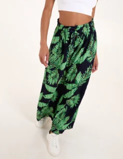 Tropical Print Elasticated Waist Culottes