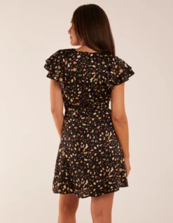 Wrap Mini Dress With Angel Sleeves 7 Wrap Mini Dress With Angel Sleeves -Deals Sleek Dresses Store S231433B063 112566