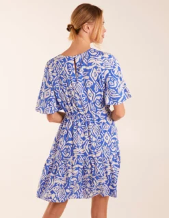 Crew Neck Aztec Tiered Mini Dress -Deals Sleek Dresses Store S231747B002 131705