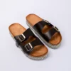 Contrast Woven Base Buckle Sandal