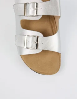 Double Buckle Sandal -Deals Sleek Dresses Store SS24267 SILVER 4