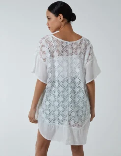 Crochet Frill Top -Deals Sleek Dresses Store WF4954 WHITE 21956 8de6702b 2464 4d61 ae46 2ec270a025aa