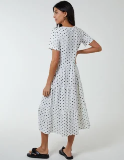 Tiered Smock Dress -Deals Sleek Dresses Store bv233824 white11033