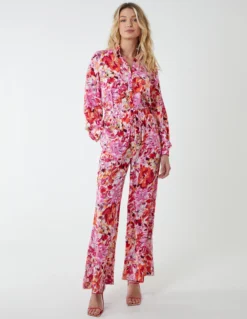 Oversized Shirt + Trouser (Set) -Deals Sleek Dresses Store bv233856 pinkpattern 4145