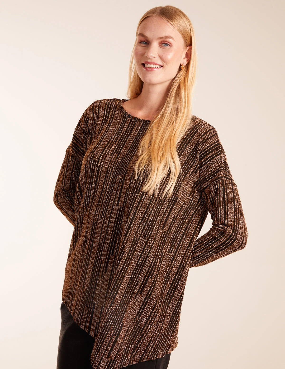 Asymmetric Batwing Lurex Top 1 Asymmetric Batwing Lurex Top