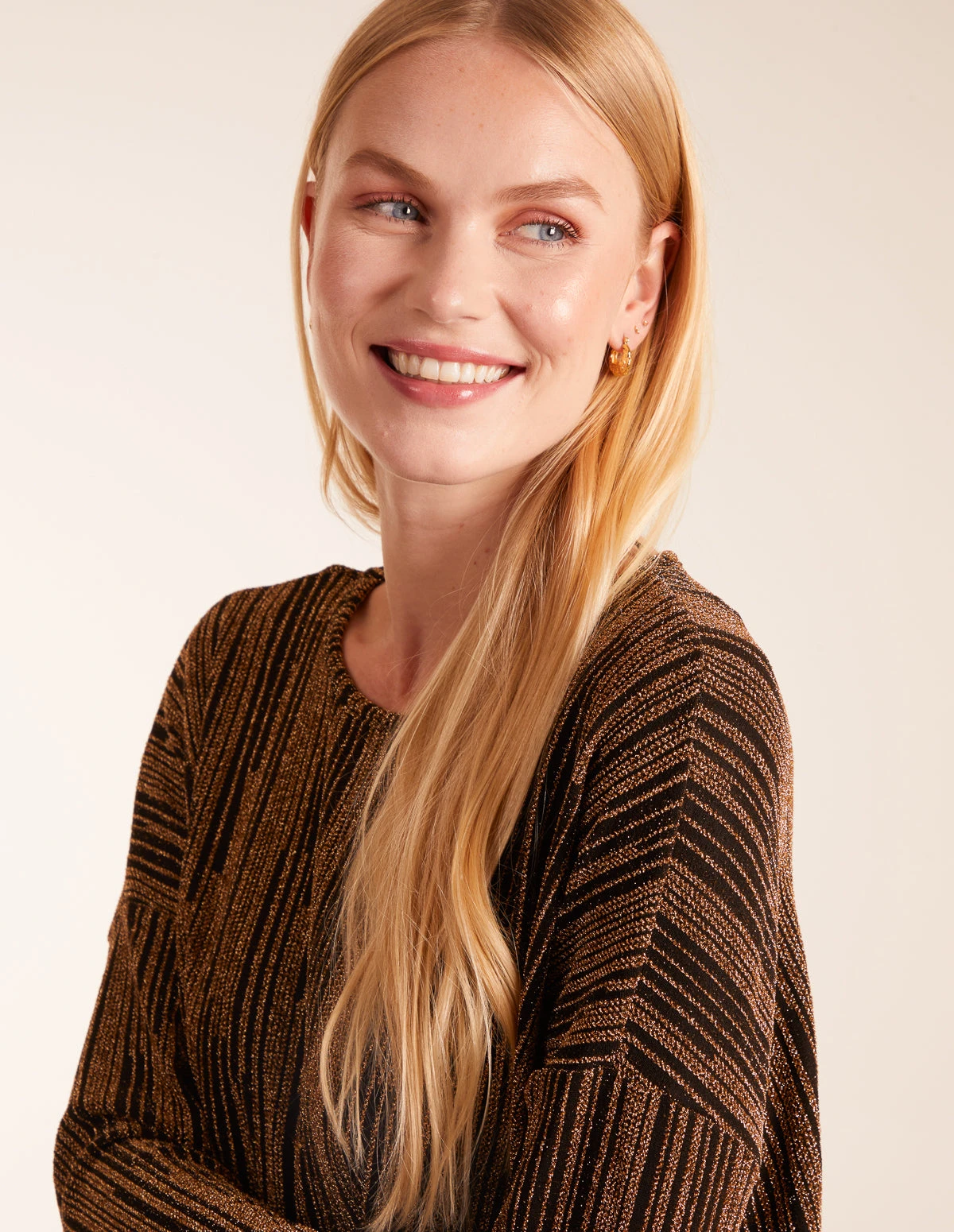 Asymmetric Batwing Lurex Top 3 Asymmetric Batwing Lurex Top - Image 3