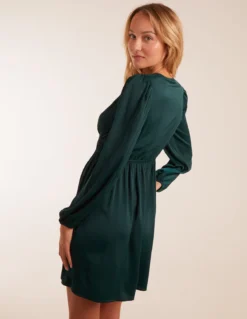Long Sleeve V-Neck Mini Dress -Deals Sleek Dresses Store bv234844 bottlegreen 38902 7003f4a5 b3b3 4704 a5a9 f3512e080f7f