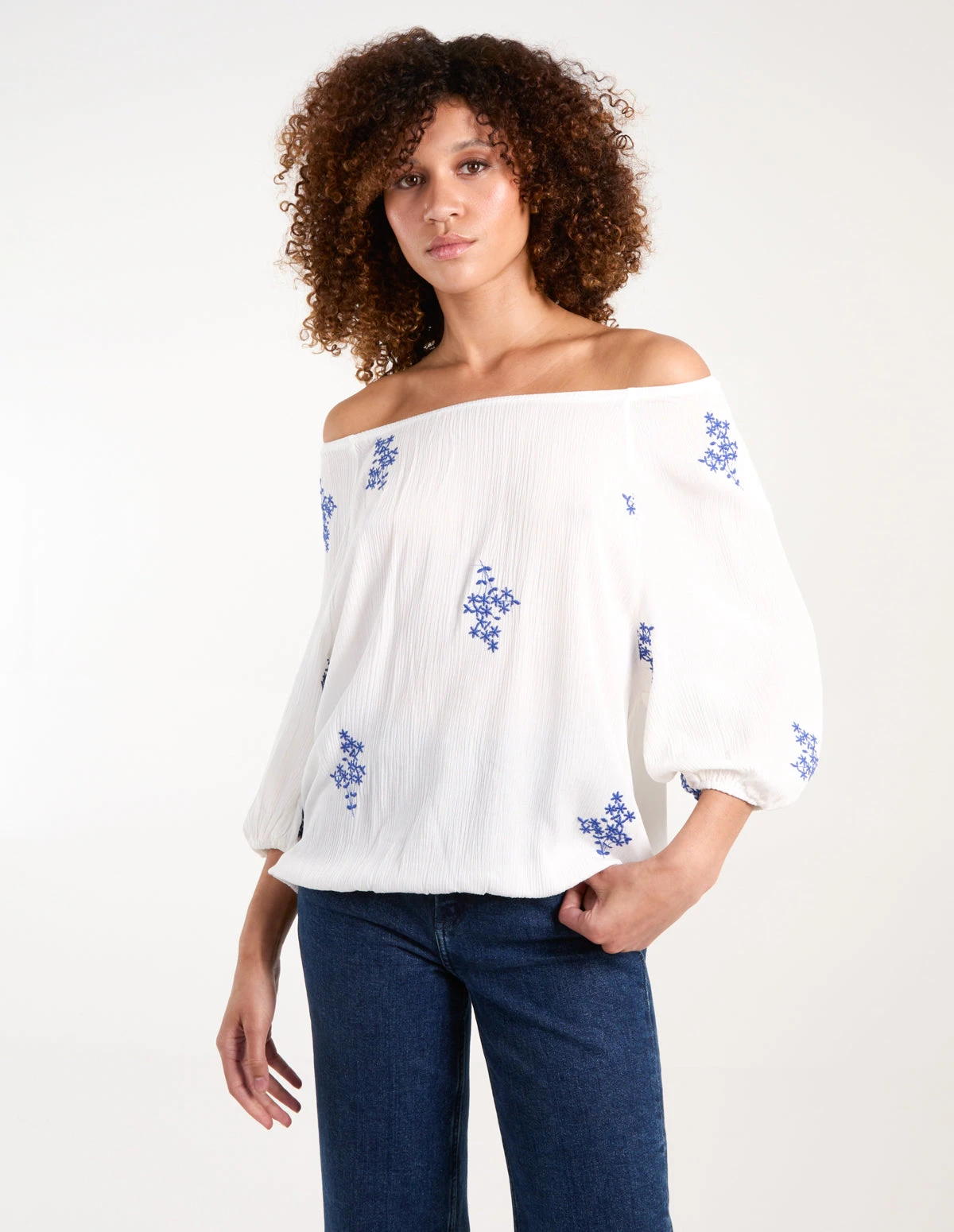 Embroidered Puffball Top 1 Embroidered Puffball Top
