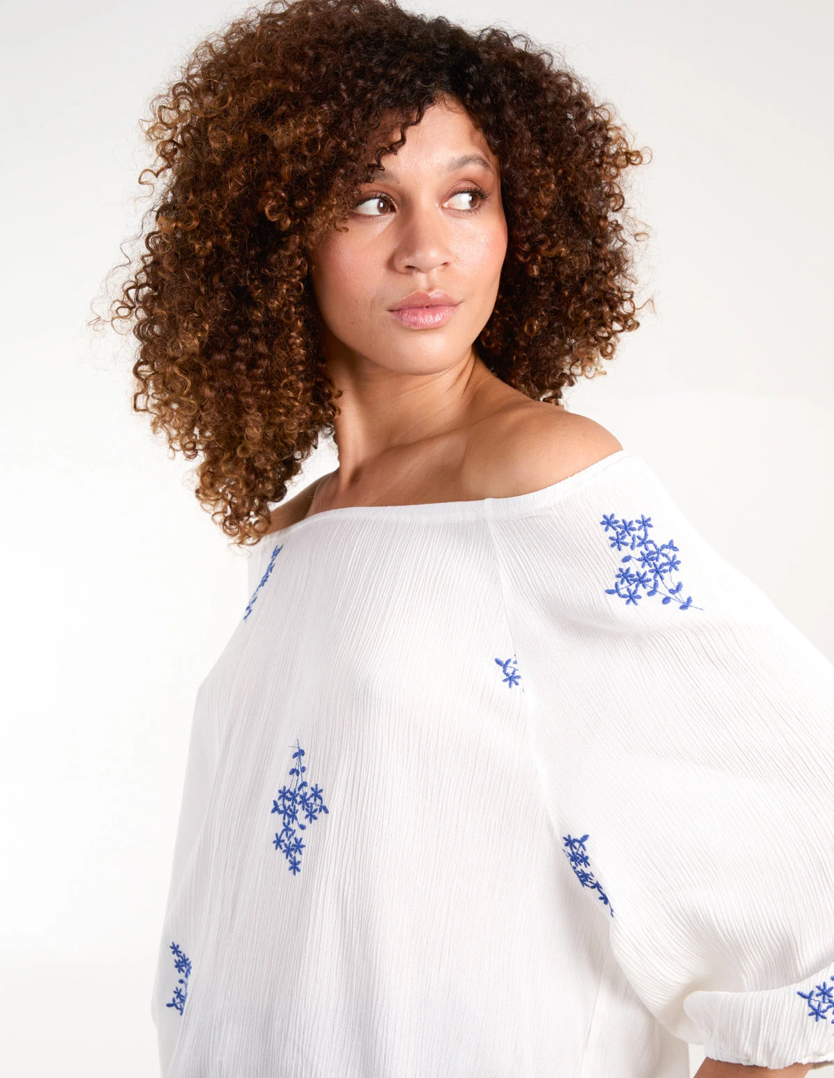 Embroidered Puffball Top 2 Embroidered Puffball Top - Image 2