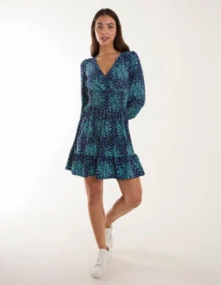 Wrap Front Mini Dress