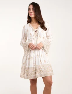 Lace-Up Mini Dress -Deals Sleek Dresses Store bv245836014 ivory 7236