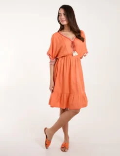 Tassel Detail V Neck Dress