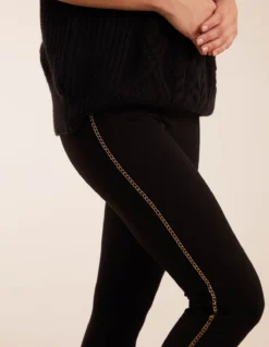 Side Chain Detail Leggings -Deals Sleek Dresses Store bv2816 black26116