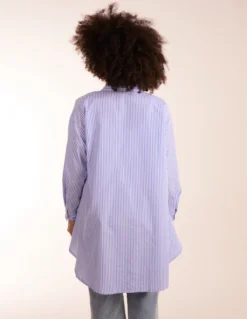 Oversized Stripe Shirt -Deals Sleek Dresses Store bv3540 bluewhite 10990