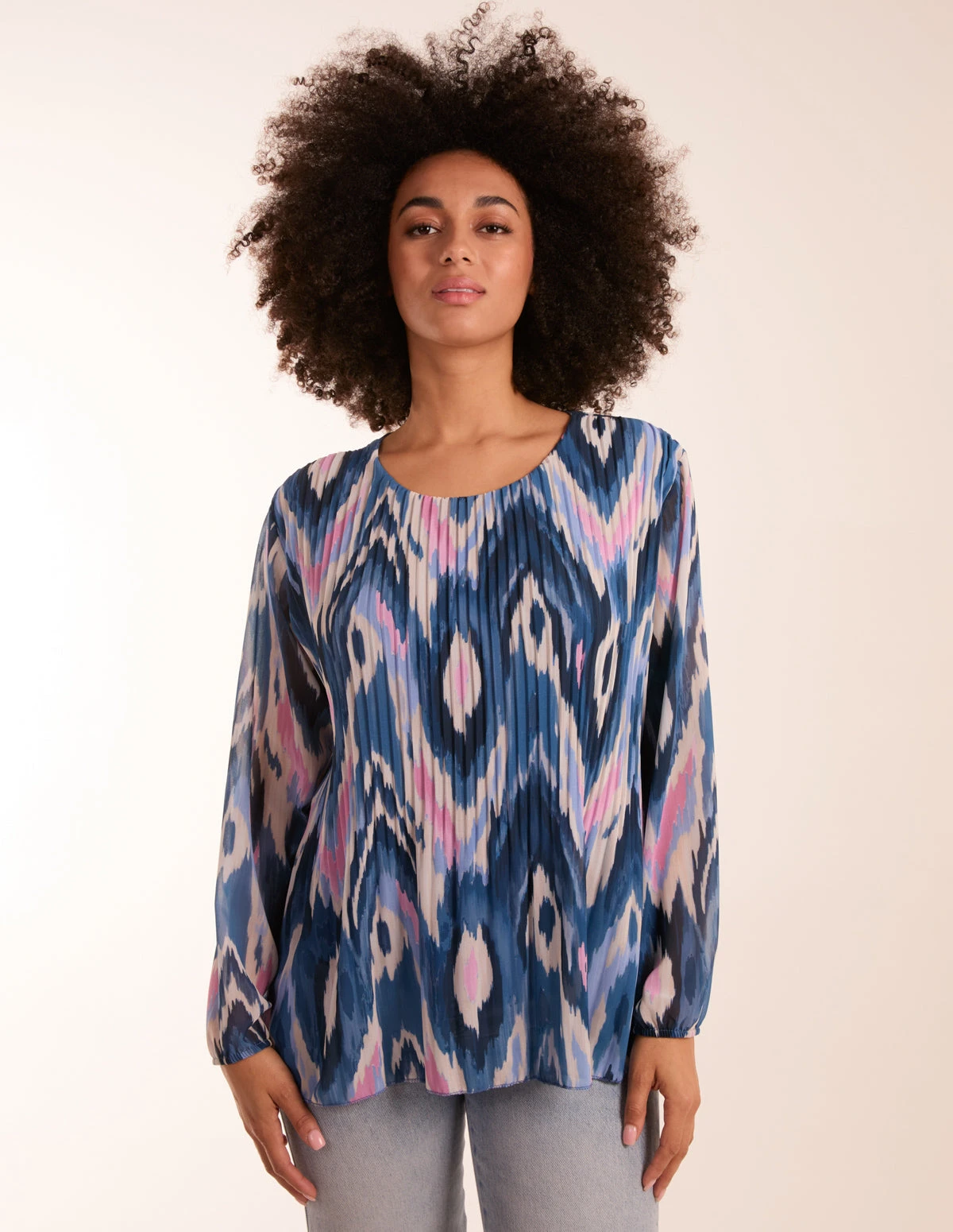 Pleated Print Top 1 Pleated Print Top