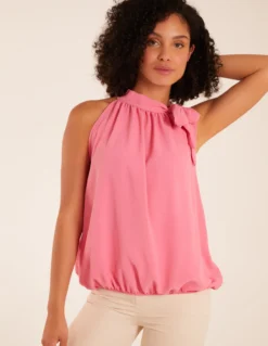 Pussybow Sleeveless Top