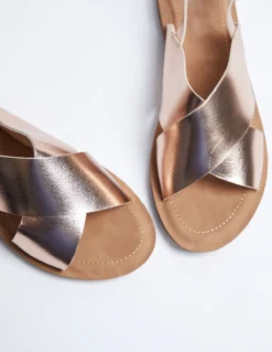 Crossover Strap Sandals -Deals Sleek Dresses Store ss23304 champagne 4515