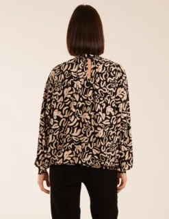 High Neck Batwing Top -Deals Sleek Dresses Store ss23326 black25076