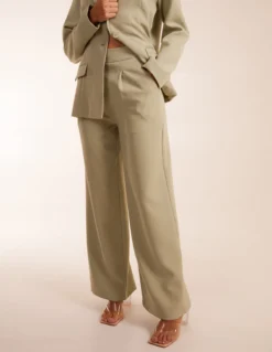 Wide Leg Suit Trousers 8 Wide Leg Suit Trousers -Deals Sleek Dresses Store ss24149 SAGE 3