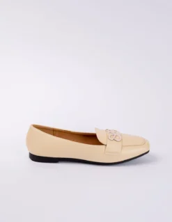 Butterfly Detail Loafer -Deals Sleek Dresses Store ss24233 WHITE 1